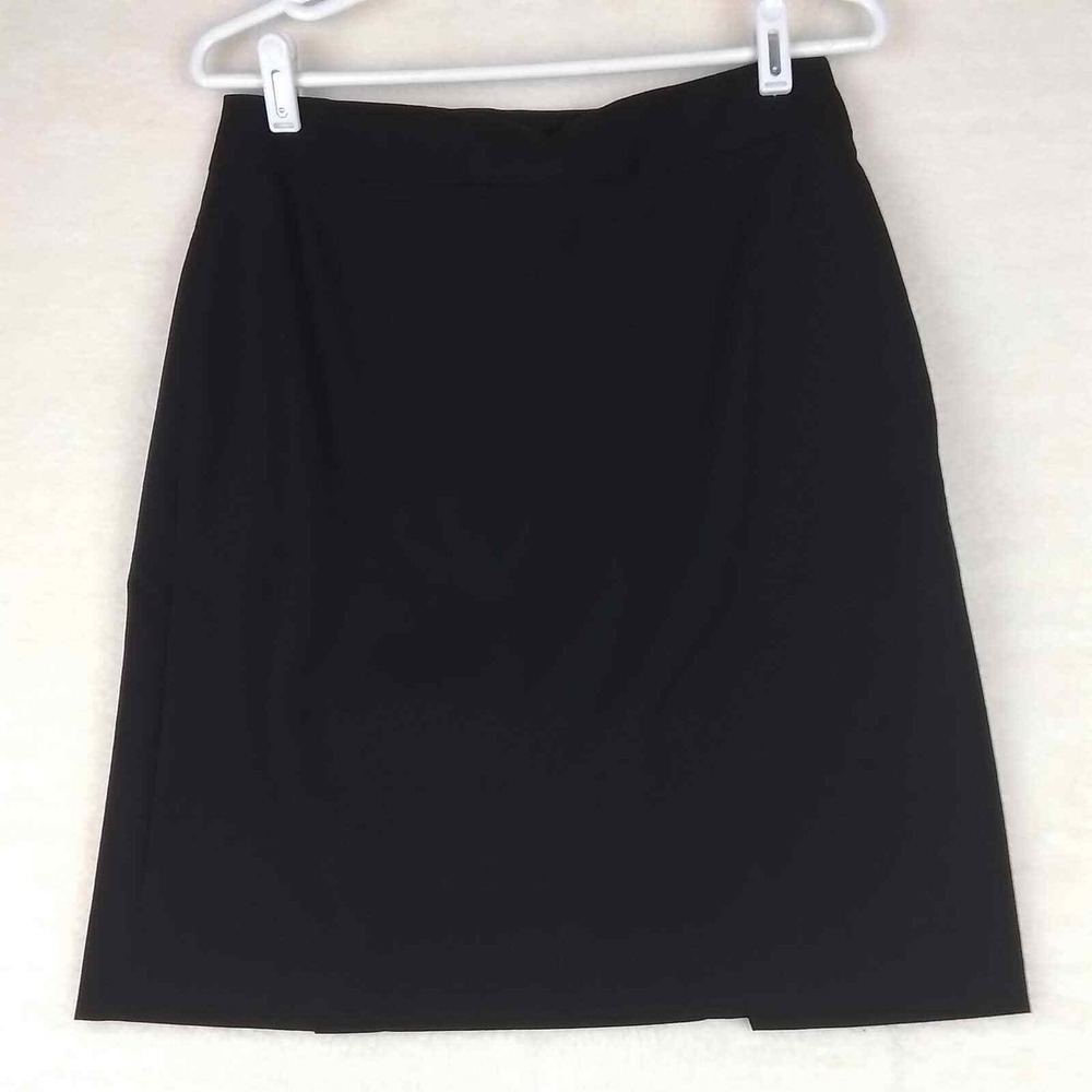 Banana RepublicWool‎ Mini Skirt 8 Petite Black Career Lined Mid Rise Side Zip